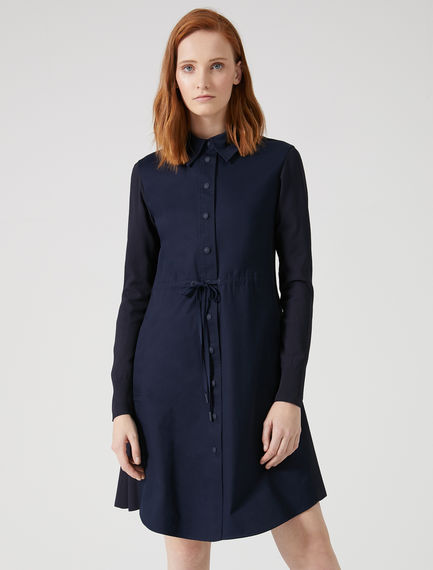 Chemisier in gabardine arricciata