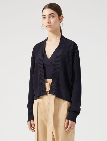 Cardigan cropped in viscosa