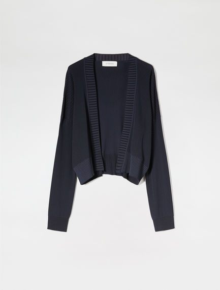 Cardigan cropped in viscosa