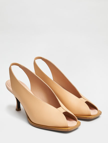 Slingback in pelle