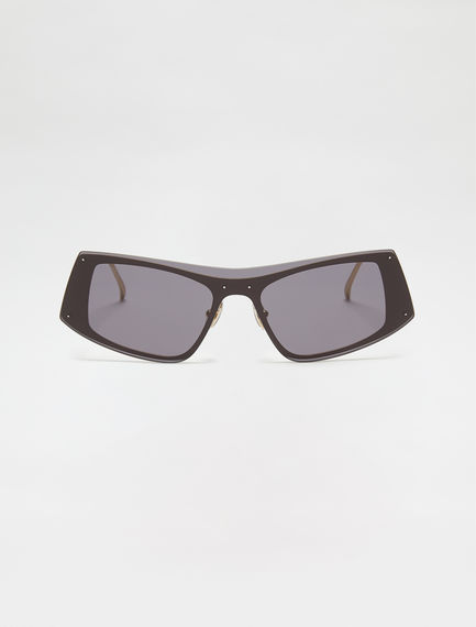 Occhiali a maschera in acetato trasparente blu