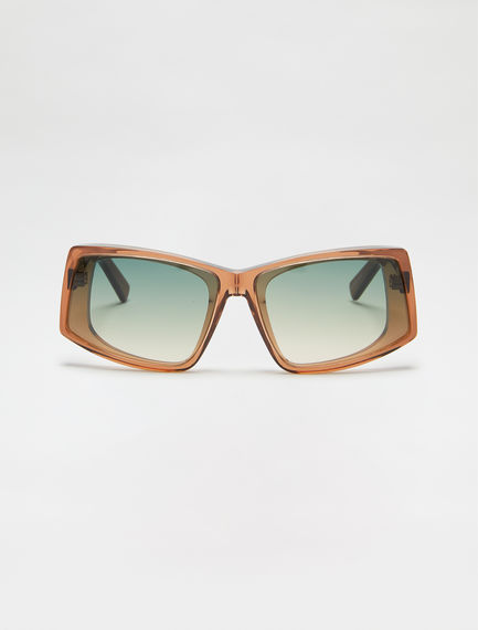 Occhiali oversize con lenti marroni
