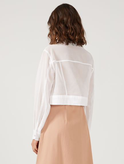 Giacchina stile denim in organza