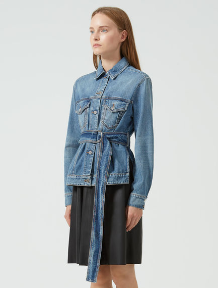 Giacca in denim con cintura