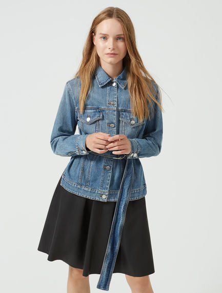 Giacca in denim con cintura
