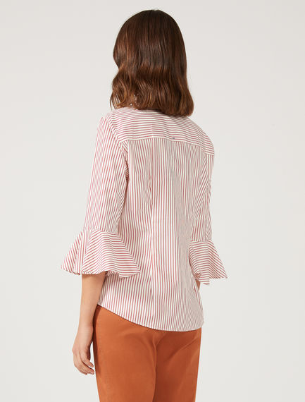 Camicia in popeline a righe