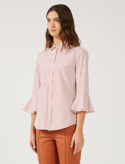 Camicia in popeline a righe