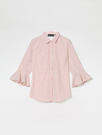 Camicia in popeline a righe