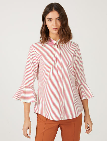 Camicia in popeline a righe