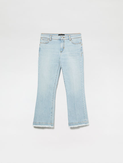 Fringed Kick Flare Jeans