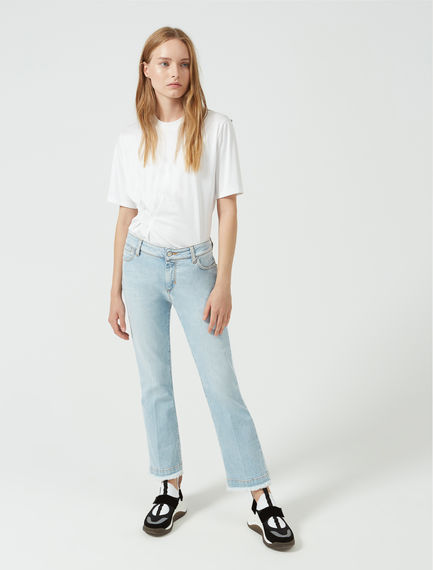 Fringed Kick Flare Jeans