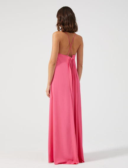 Maxi dress in seta