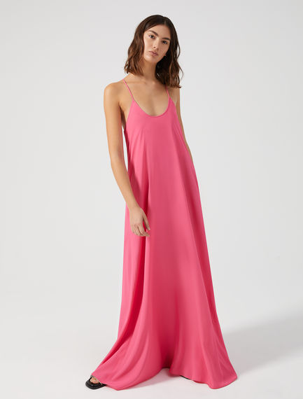 Maxi dress in seta