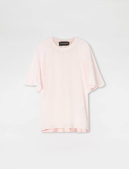 T-shirt con maniche a petalo