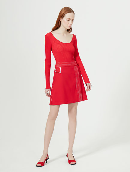 Wraparound Cotton Miniskirt Sportmax