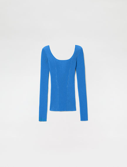 Maglia in viscosa a coste