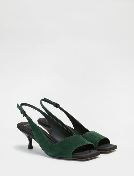 Slingback open-toe in suede