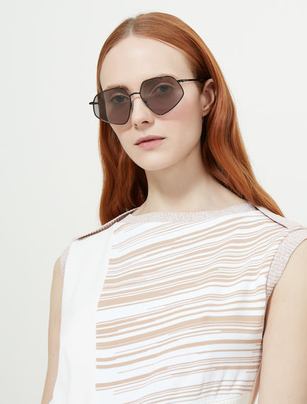 Metal-frame Geometric Sunglasses Sportmax
