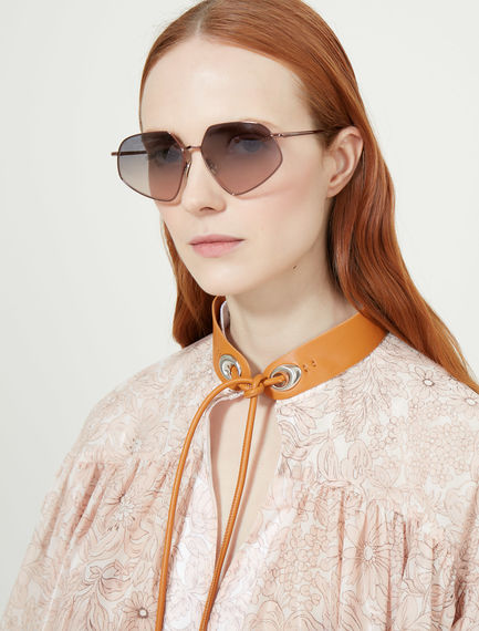 Metal-frame Geometric Sunglasses Sportmax