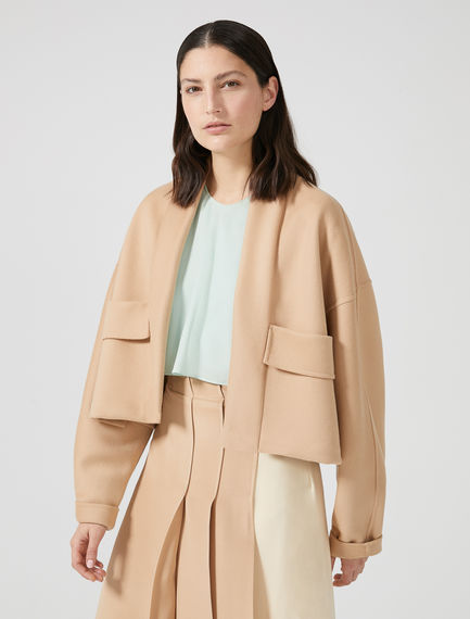 Cropped Kimono-sleeve Cashmere Jacket Sportmax