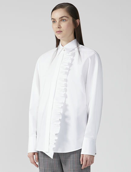 Camicia con inserto plissé