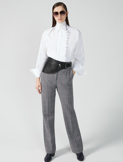 Camicia con inserto plissé