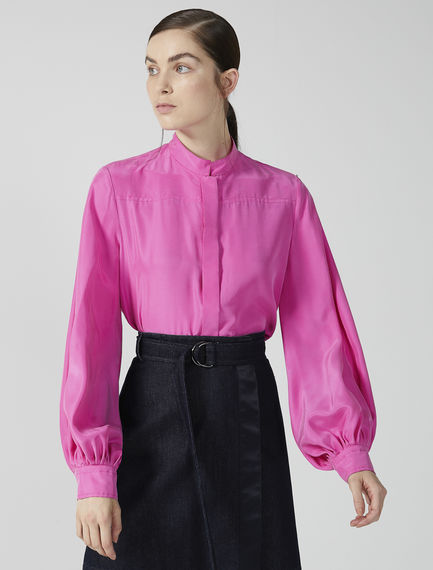 Habotai Silk Collarless Blouse Sportmax