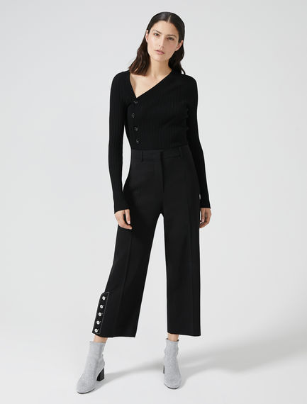 Ankle Button Cropped Trousers Sportmax