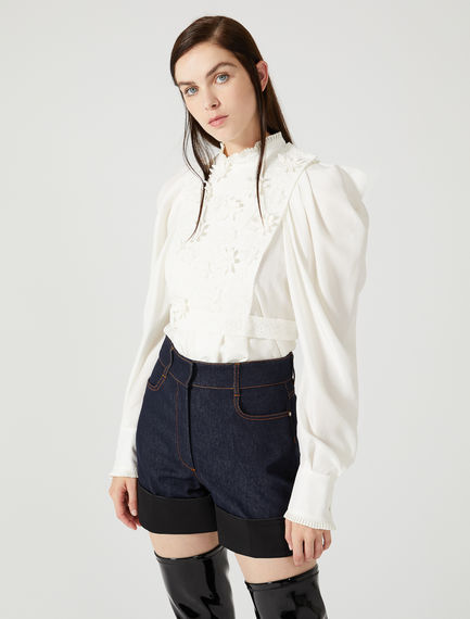 Floral Macramé Lace Bib Top Sportmax