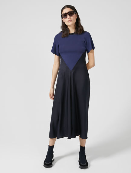 Silk Tulle & Knit Dress Sportmax