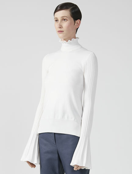 Maglia con dettagli a coste