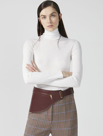 Fine Ribbed Roll Neck Sweater Sportmax