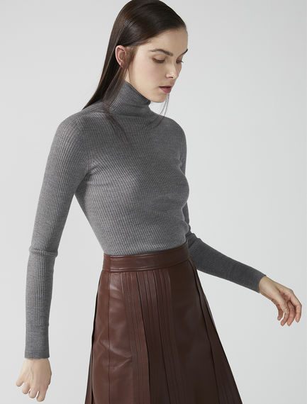 Fine Ribbed Roll Neck Sweater Sportmax