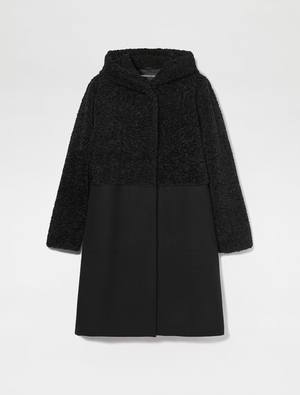 Cappotto con doppio materiale
