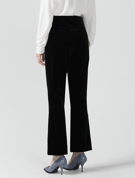 Pantaloni flare in velluto