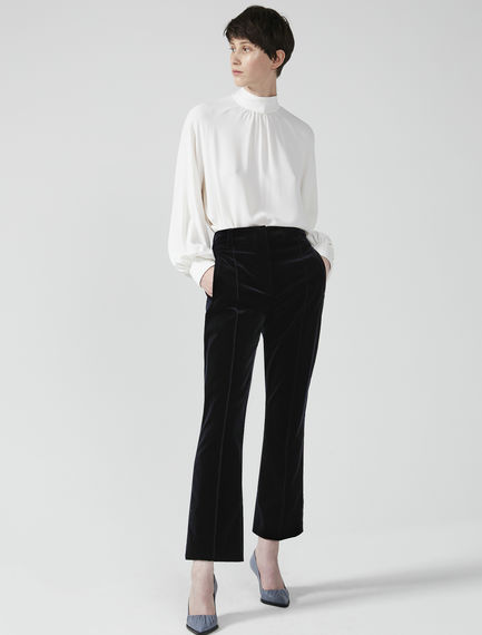 Pantaloni flare in velluto