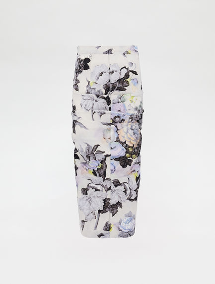 Floral-print pencil skirt