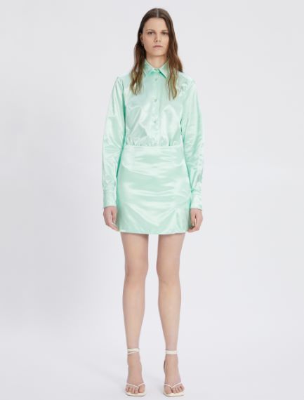 Slit mini skirt