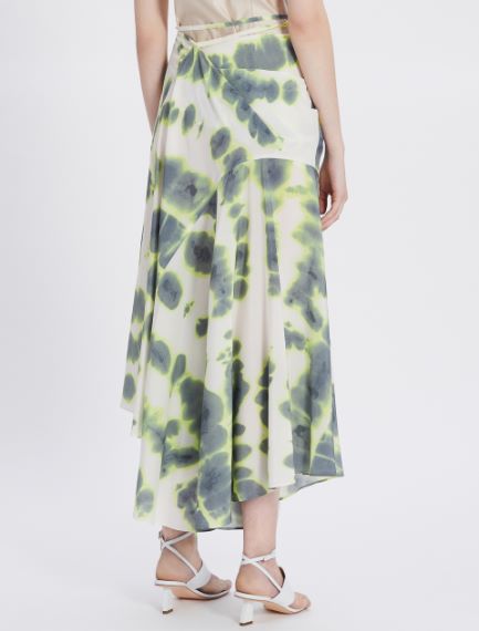 Printed crepe skirt