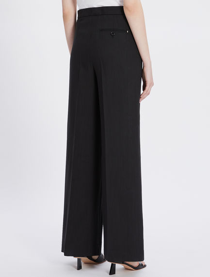 Viscose and ramie trousers