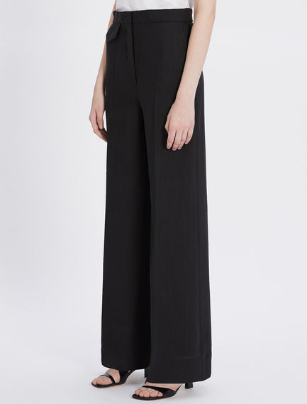 Viscose and ramie trousers