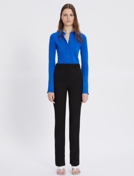 High-waisted trousers