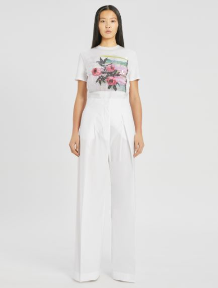 Cotton poplin trousers