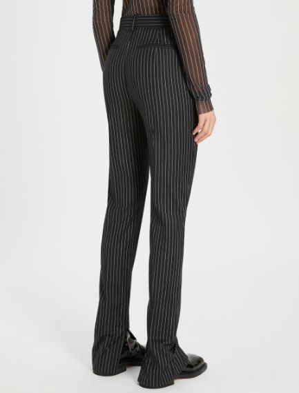 Stretch pinstripe trousers