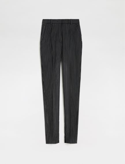 Stretch pinstripe trousers