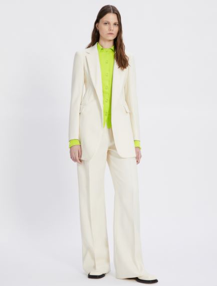 Wide plain-weave trousers