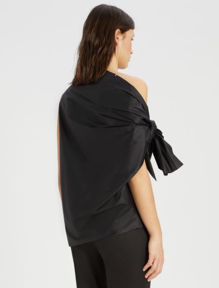 Stretch cotton poplin top
