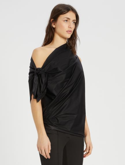 Stretch cotton poplin top