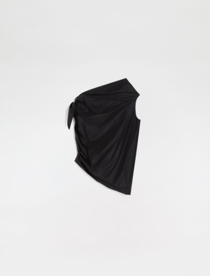 Stretch cotton poplin top
