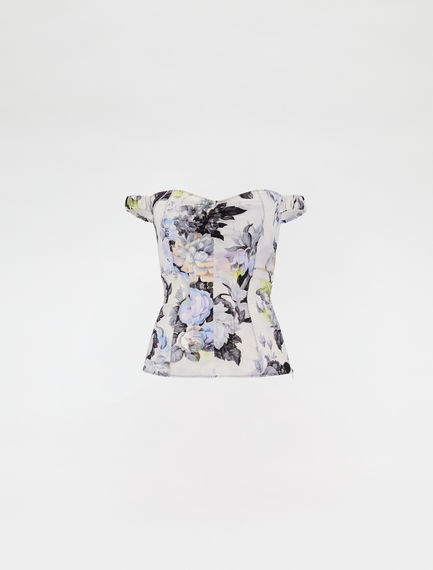 Printed sleeveless top